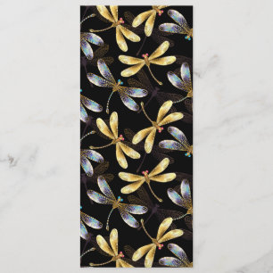 Nahtloses Muster mit goldenen Libellen Programm