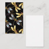 Nahtloses Muster mit goldenen Libellen Rabattkarte (Vorne/Hinten)