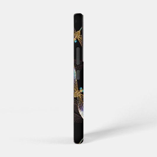 Nahtloses Muster mit goldenen Libellen Samsung Galaxy Hülle (Rechte Seite)