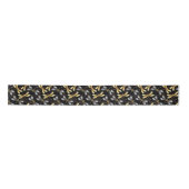 Nahtloses Muster mit goldenen Libellen Satinband (Vorderseite)