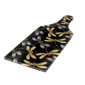 Nahtloses Muster mit goldenen Libellen Schneidebrett (Ecke)