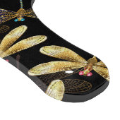 Nahtloses Muster mit goldenen Libellen Schneidebrett (Ecke)