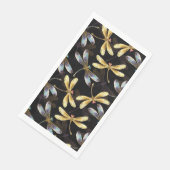 Nahtloses Muster mit goldenen Libellen Serviette (Ecke)