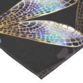Nahtloses Muster mit goldenen Libellen Tischdecke (Schrägansicht)