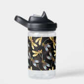 Nahtloses Muster mit goldenen Libellen Trinkflasche (rechts)