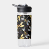 Nahtloses Muster mit goldenen Libellen Trinkflasche (Rechts)