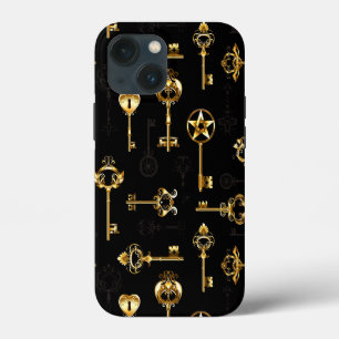 Nahtloses Muster mit goldenen Schlüsseln Case-Mate iPhone Hülle