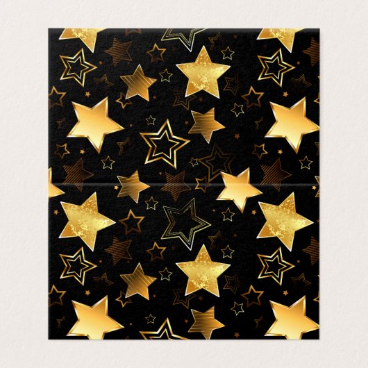 Nahtloses Muster mit goldenen Sternen (Außenseite Aufgefaltet)