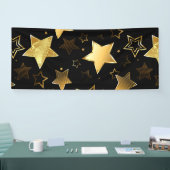 Nahtloses Muster mit goldenen Sternen Banner (Messe)