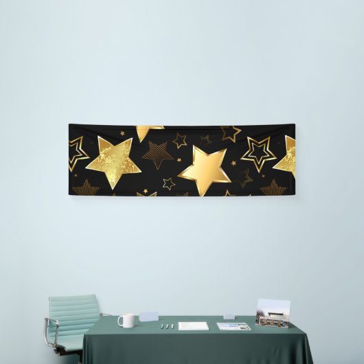 Nahtloses Muster mit goldenen Sternen Banner (Messeveranstaltung)