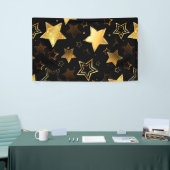 Nahtloses Muster mit goldenen Sternen Banner (Messeveranstaltung)