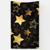 Nahtloses Muster mit goldenen Sternen Banner (Vertikal)