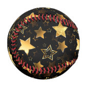 Nahtloses Muster mit goldenen Sternen Baseball (Vorderseite Links)