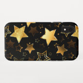 Nahtloses Muster mit goldenen Sternen Case-Mate iPhone Hülle (Rückseite (Horizontal))