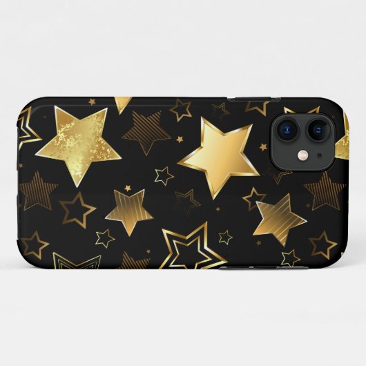 Nahtloses Muster mit goldenen Sternen Case-Mate iPhone Hülle (Rückseite (Horizontal))