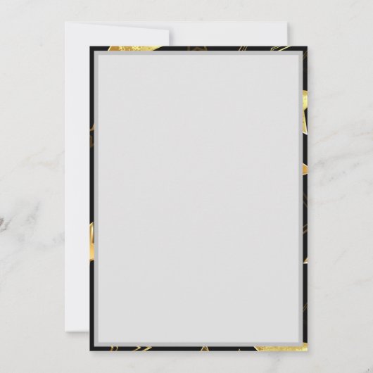 Nahtloses Muster mit goldenen Sternen Dankeskarte (Rückseite)