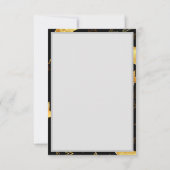 Nahtloses Muster mit goldenen Sternen Dankeskarte (Rückseite)