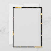 Nahtloses Muster mit goldenen Sternen Dankeskarte (Rückseite)