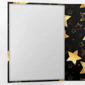 Nahtloses Muster mit goldenen Sternen Dreifach Gefaltete Ankündigung (Innen Erste Seite)