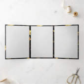 Nahtloses Muster mit goldenen Sternen Dreifach Gefaltete Ankündigung (Innenseite)