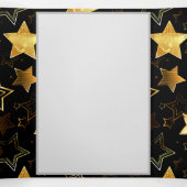 Nahtloses Muster mit goldenen Sternen Dreifach Gefaltete Ankündigung (Innenseite Mitte)