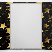 Nahtloses Muster mit goldenen Sternen Dreifach Gefaltete Karte (Innenseite Mitte)