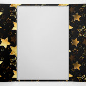 Nahtloses Muster mit goldenen Sternen Dreifach Gefaltete Urlaubskarte (Innenseite Mitte)