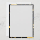 Nahtloses Muster mit goldenen Sternen Einladung (Rückseite)