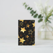 Nahtloses Muster mit goldenen Sternen Empfehlungskarte (Stehend Vorderseite)