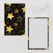 Nahtloses Muster mit goldenen Sternen Empfehlungskarte (Vorne/Hinten)