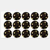 Nahtloses Muster mit goldenen Sternen Etiketten (Blatt)