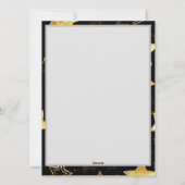 Nahtloses Muster mit goldenen Sternen Feiertagskarte (Rückseite)