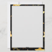 Nahtloses Muster mit goldenen Sternen Feiertagskarte (Rückseite)