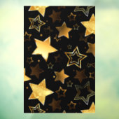 Nahtloses Muster mit goldenen Sternen Fensteraufkleber (Blatt 3)