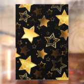 Nahtloses Muster mit goldenen Sternen Fensteraufkleber (Blatt 2)