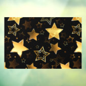 Nahtloses Muster mit goldenen Sternen Fensteraufkleber (Blatt 3)