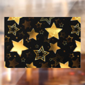 Nahtloses Muster mit goldenen Sternen Fensteraufkleber (Blatt 2)