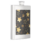 Nahtloses Muster mit goldenen Sternen Flachmann (Rechts)