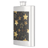 Nahtloses Muster mit goldenen Sternen Flachmann (Links)