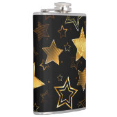 Nahtloses Muster mit goldenen Sternen Flachmann (Rechts)