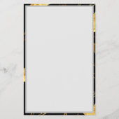 Nahtloses Muster mit goldenen Sternen Flyer (Hinten)