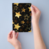 Nahtloses Muster mit goldenen Sternen Flyer (Handgriff)