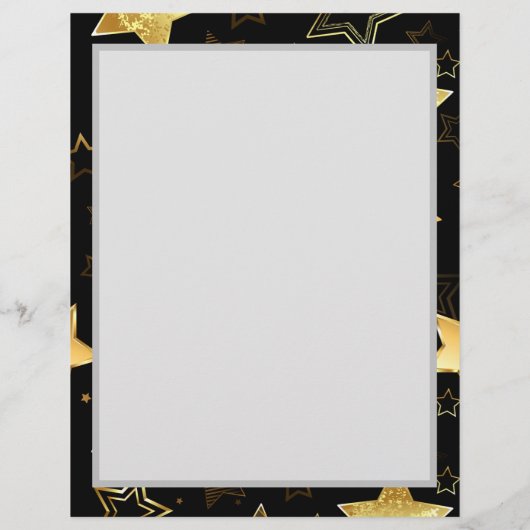 Nahtloses Muster mit goldenen Sternen Flyer (Hinten)