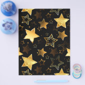 Nahtloses Muster mit goldenen Sternen Flyer (Einzeln)