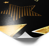 Nahtloses Muster mit goldenen Sternen Fotodruck (Ecke)