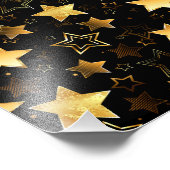 Nahtloses Muster mit goldenen Sternen Fotodruck (Ecke)