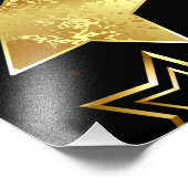 Nahtloses Muster mit goldenen Sternen Fotodruck (Ecke)