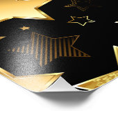 Nahtloses Muster mit goldenen Sternen Fotodruck (Ecke)