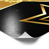 Nahtloses Muster mit goldenen Sternen Fotodruck (Ecke)