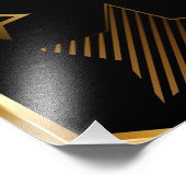 Nahtloses Muster mit goldenen Sternen Fotodruck (Ecke)